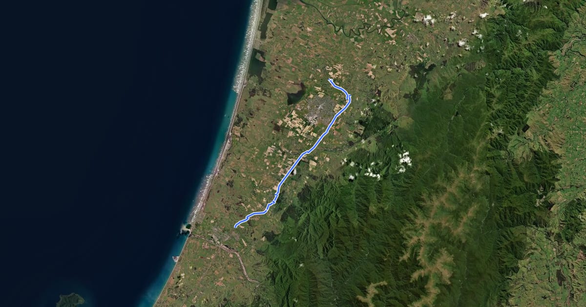 Маршрут Ō2NL Shared Path на спутниковом снимке