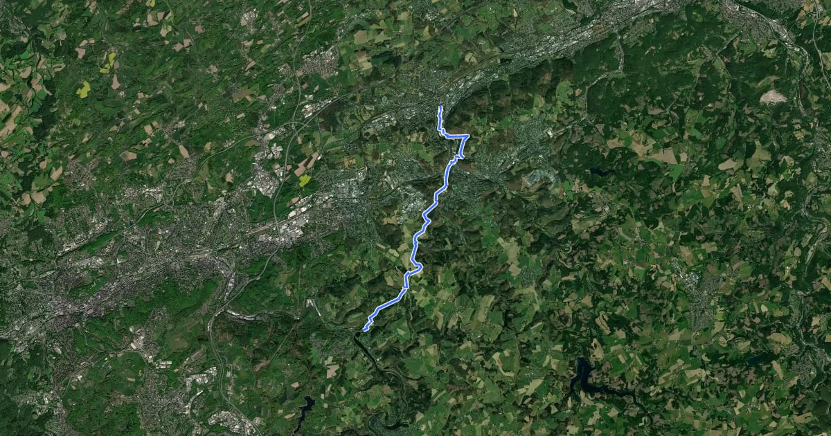 Маршрут <3> Gevelsberg - Wuppertal-Beyenburg на спутниковом снимке