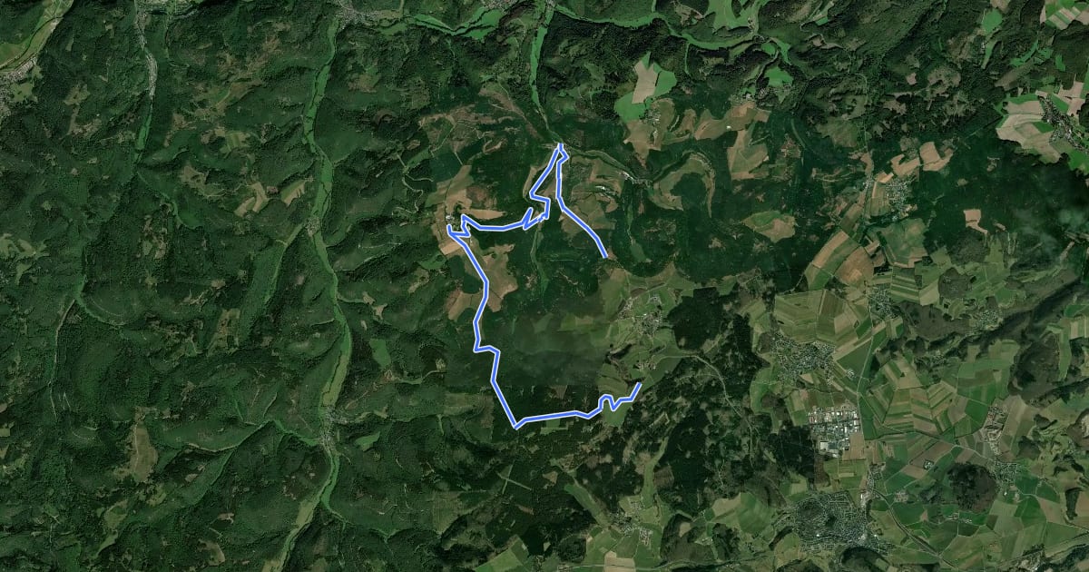 Маршрут [3] Heckenbach Rundwanderweg на спутниковом снимке