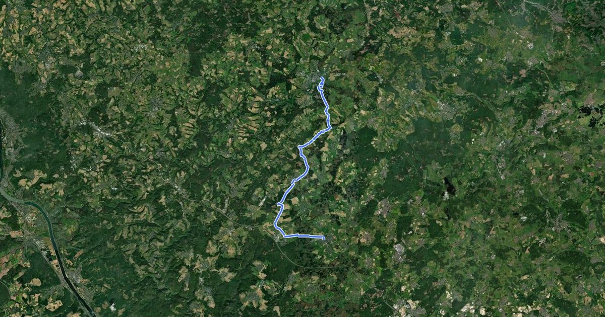 Маршрут [3] HWW Westerwald Etappe 2 (Altenkirchen - Dierdorf) на спутниковом снимке