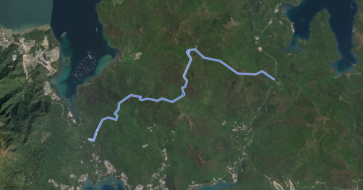 Маршрут 麥理浩徑第3段 MacLehose Trail Section 3 на спутниковом снимке