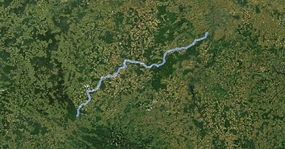 Маршрут 3 Praha–Plzeň–Regensburg на спутниковом снимке