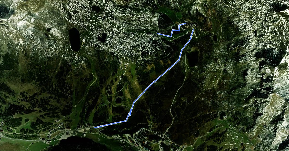 Маршрут 3-Seen-Wanderung на спутниковом снимке