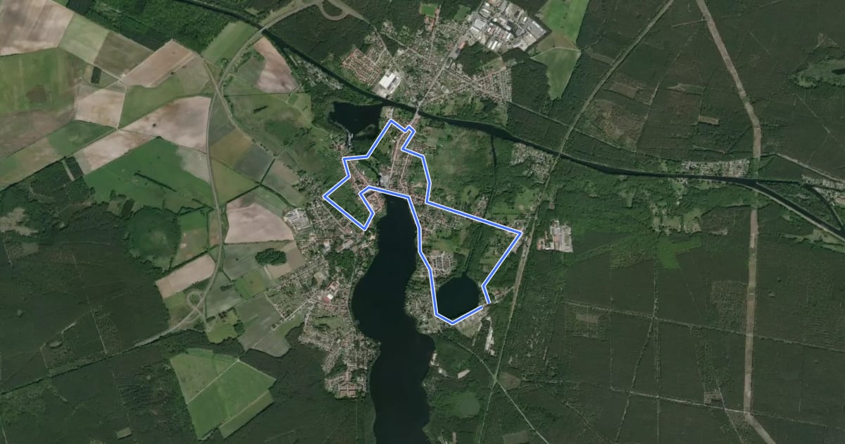 Маршрут 3 Seen Wanderweg на спутниковом снимке
