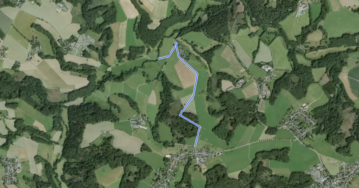 Маршрут [<3] Wanderweg 3 des KEV [Much] на спутниковом снимке