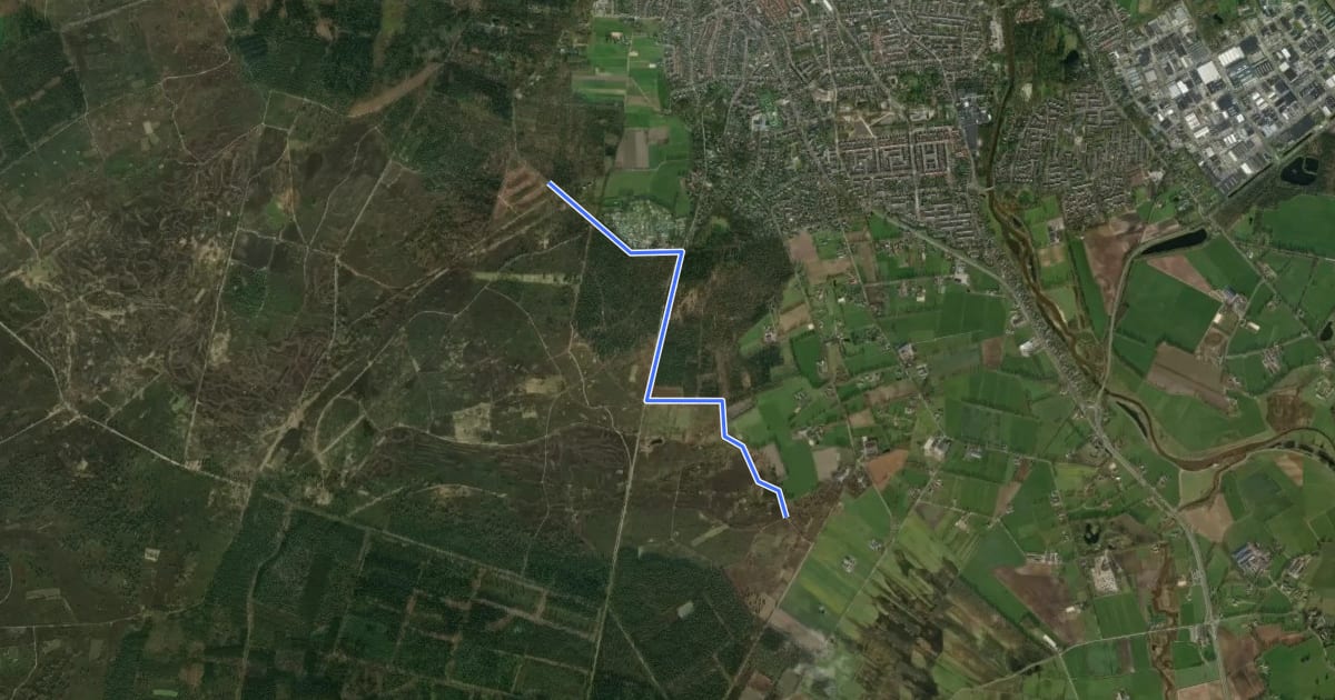 Маршрут 30-38 на спутниковом снимке