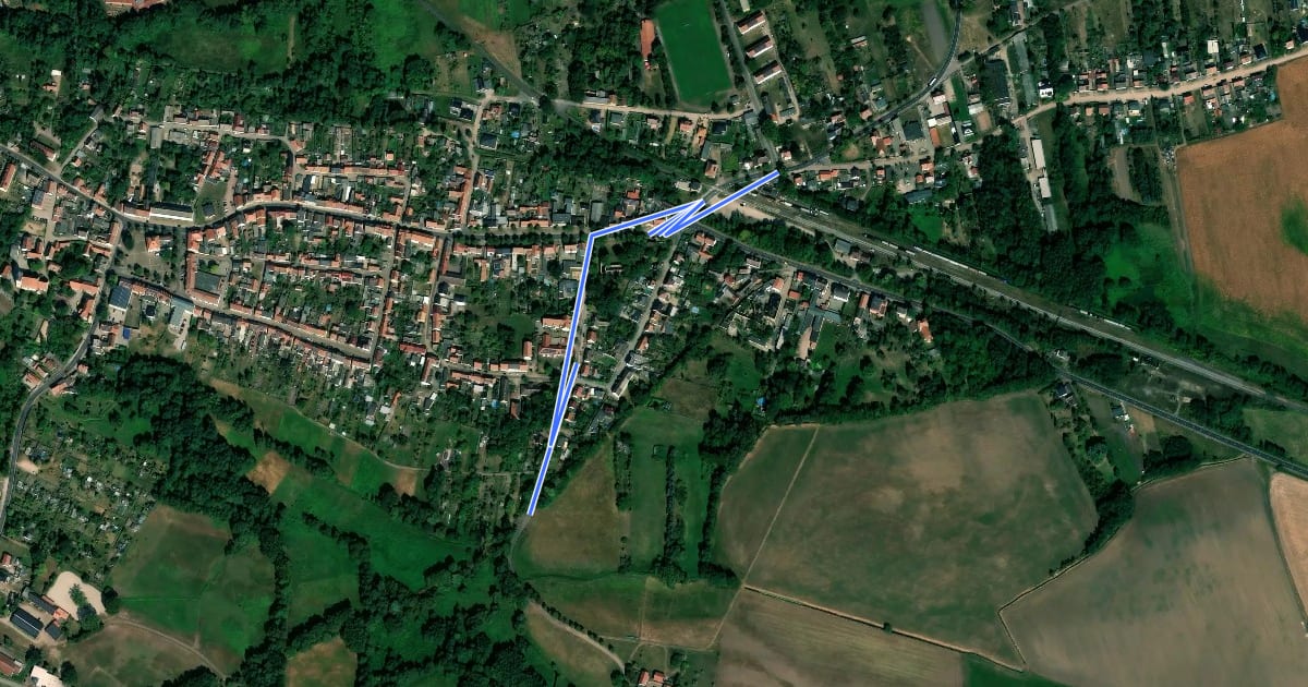 Маршрут 30-45 Loburg NO-Loburg SO на спутниковом снимке