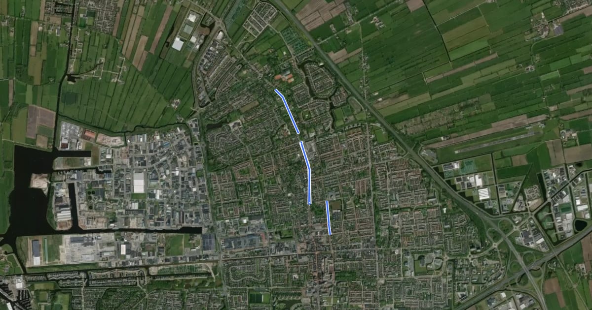 Маршрут 30-54 на спутниковом снимке
