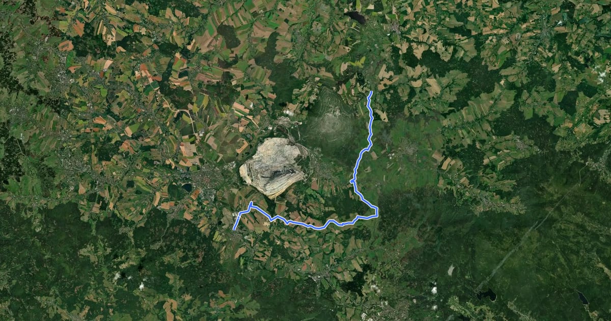 Маршрут 3039 Hrádek nad Nisou-Višňová на спутниковом снимке