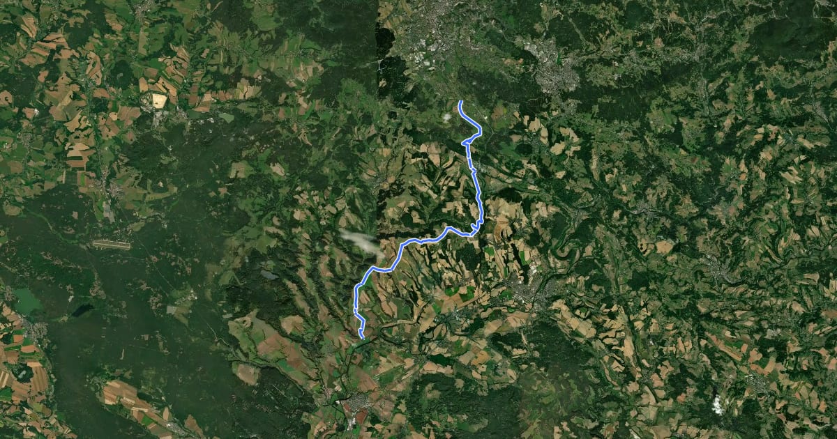 Маршрут 3044 Mohelnice nad Jizerou - Dlouhý Most на спутниковом снимке