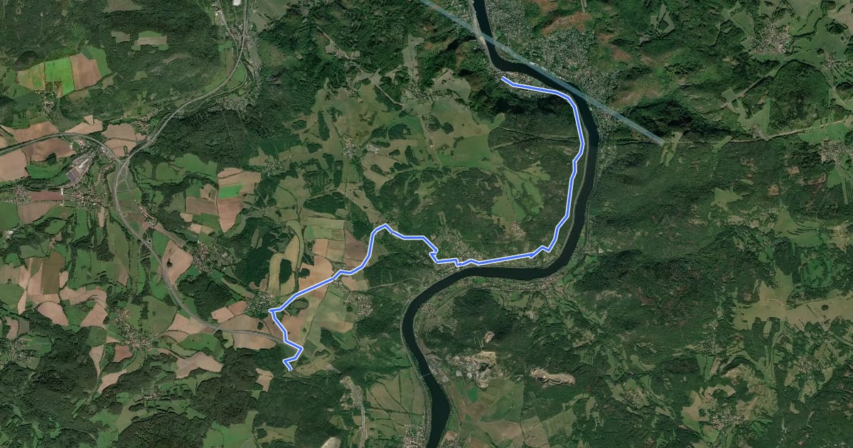 Маршрут 3091 Radejčín - Vaňov на спутниковом снимке