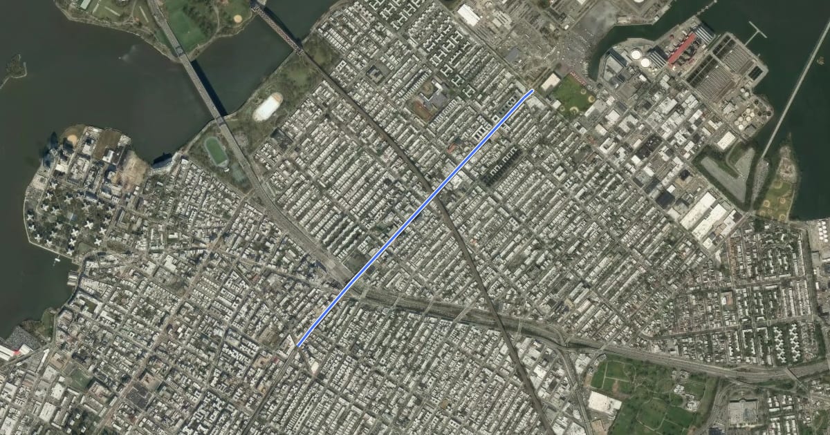 Маршрут 31st Street (proposed) на спутниковом снимке