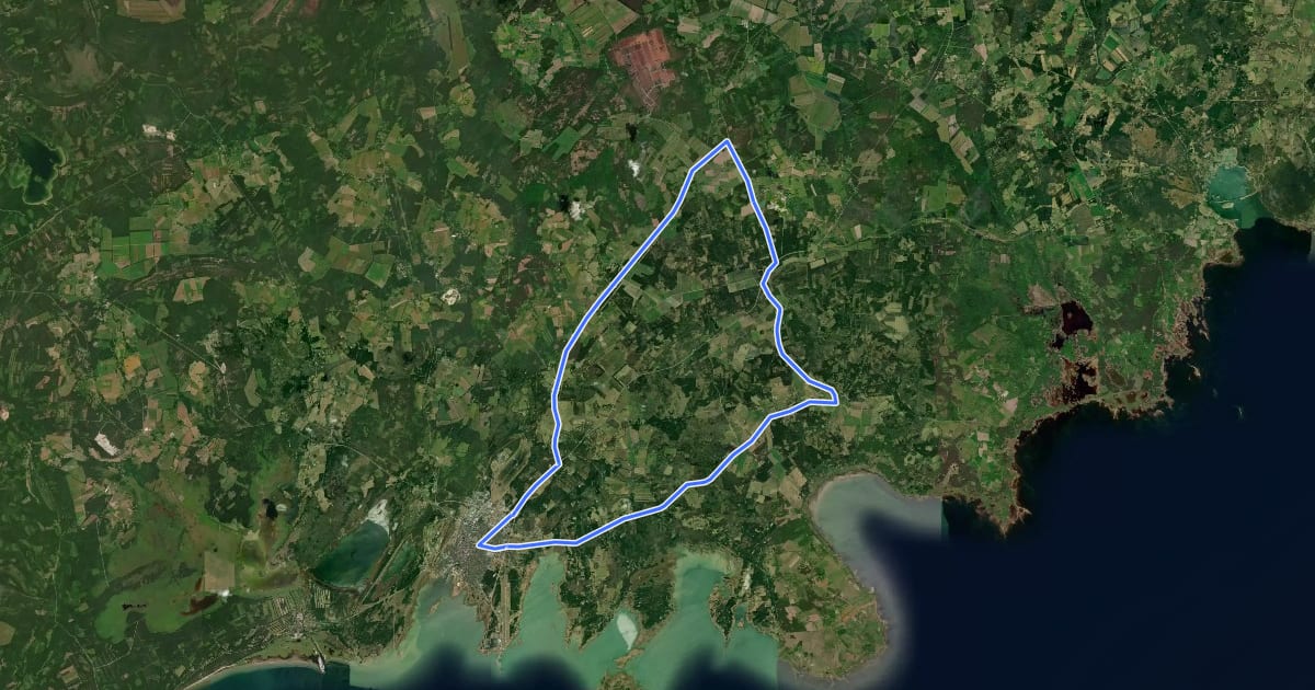 Маршрут 321: Saaremaa на спутниковом снимке