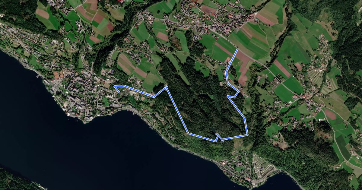 Маршрут 33-Millstatt Zwergensee Obermillstatt на спутниковом снимке