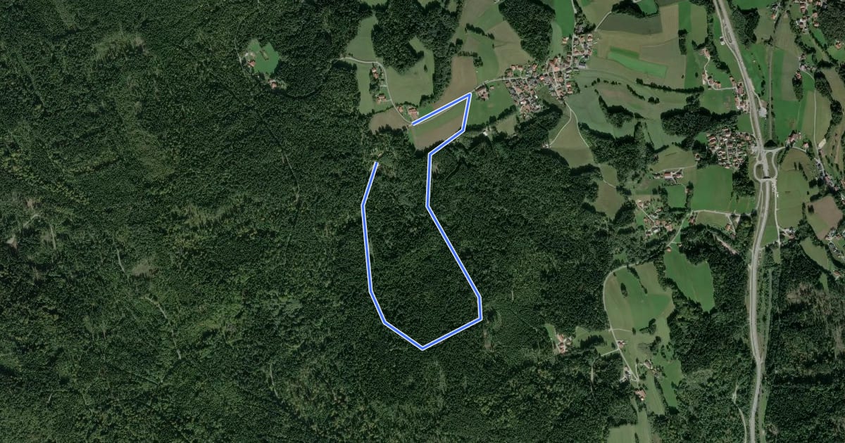Маршрут 33_Wassergassenrundweg на спутниковом снимке