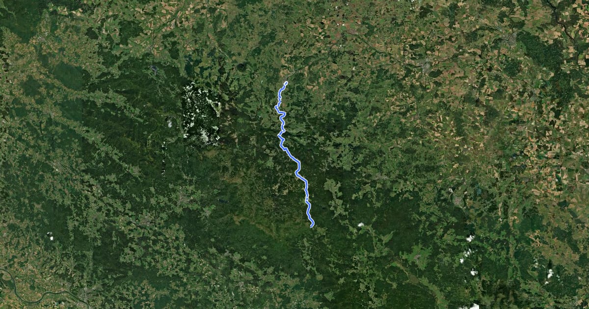Маршрут 331 Sušice - Bučina/Finsterau (CZ/D) на спутниковом снимке