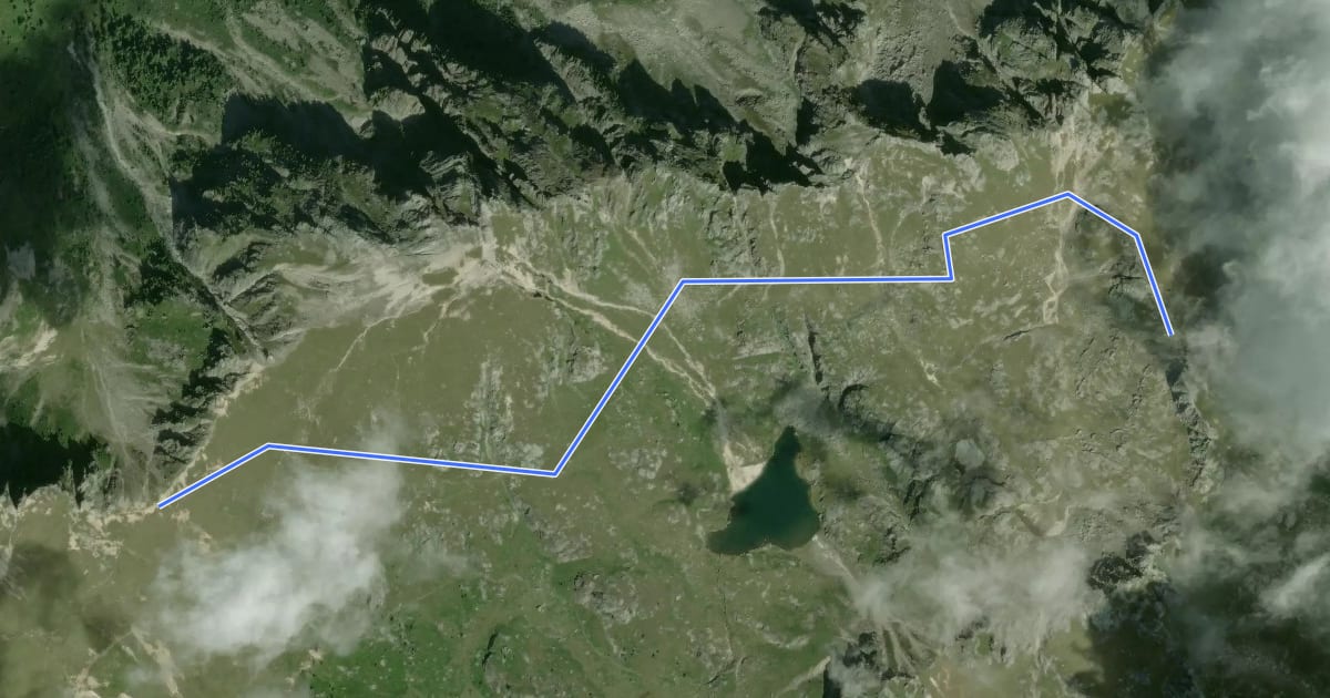 Маршрут 332B на спутниковом снимке