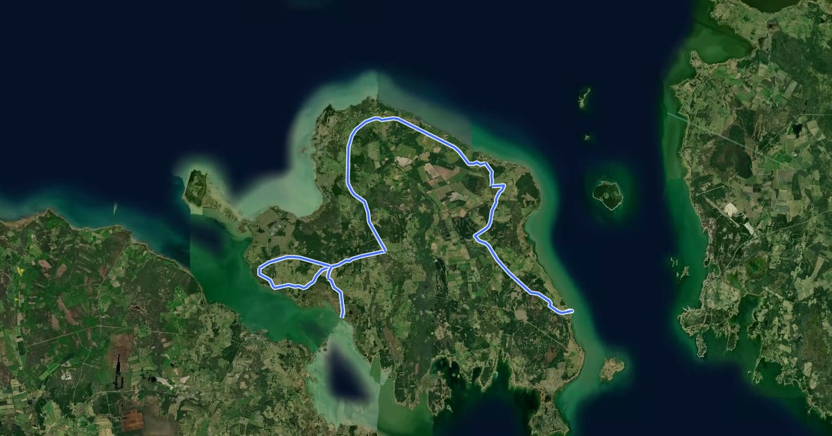 Маршрут 335: Northern-Muhu на спутниковом снимке