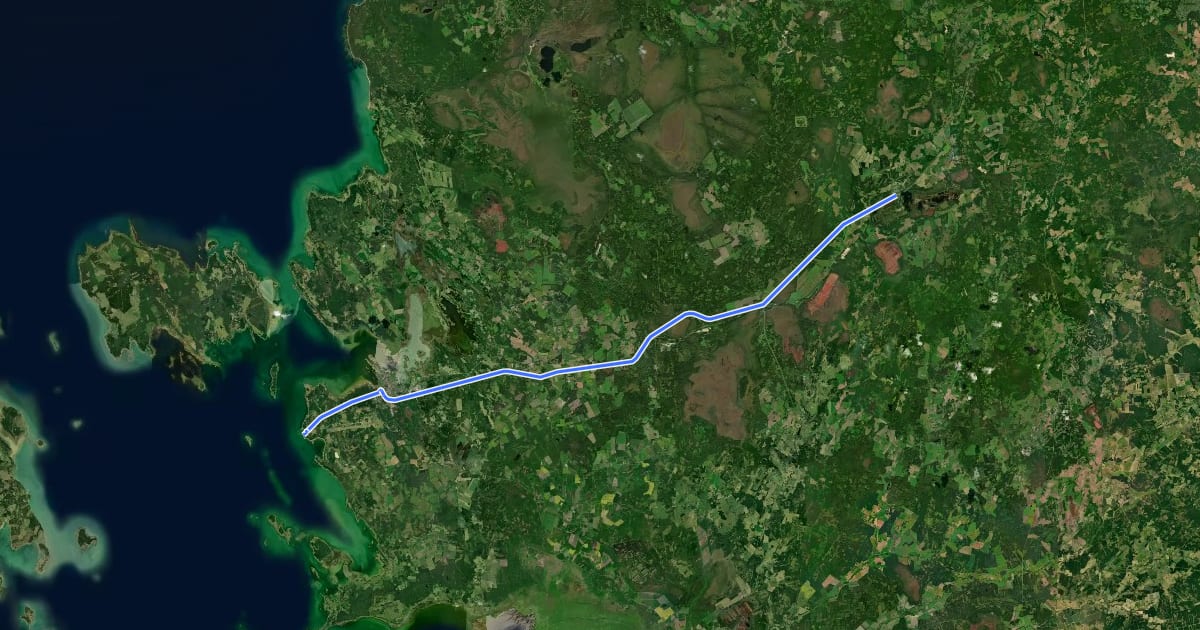 Маршрут 341: Lääne County на спутниковом снимке