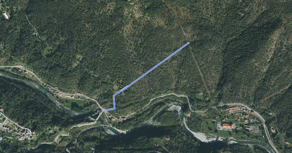 Маршрут 351B на спутниковом снимке
