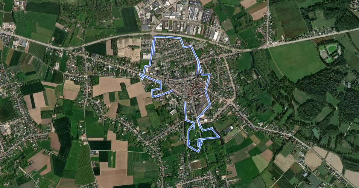 Маршрут 3540 Witte Wandeling на спутниковом снимке