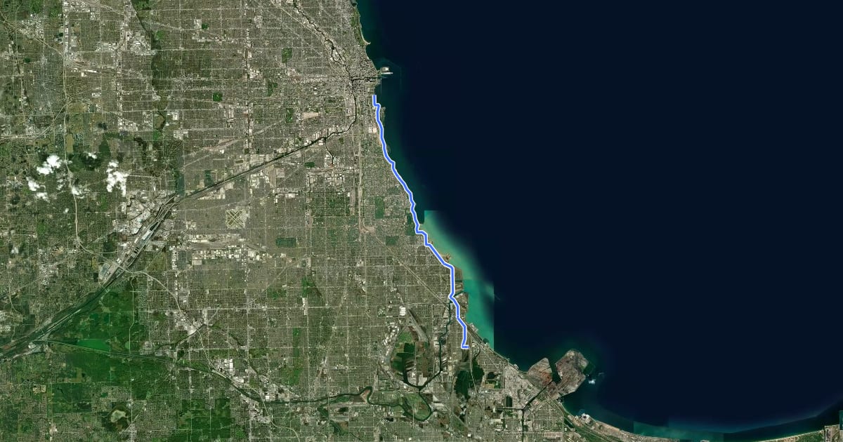 Маршрут 36 (Illinois) на спутниковом снимке