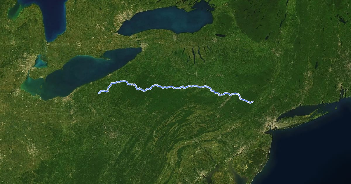 Маршрут 36 (Pennsylvania) на спутниковом снимке
