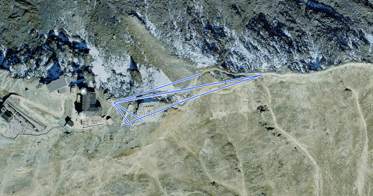 Маршрут 360° Loop Gornergrat на спутниковом снимке
