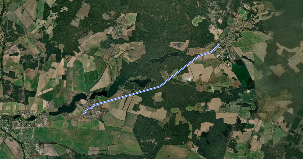 Маршрут 37-76 на спутниковом снимке