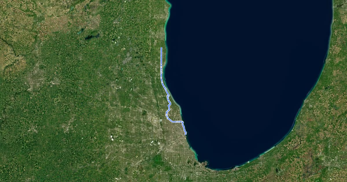 Маршрут 37 (Illinois) на спутниковом снимке