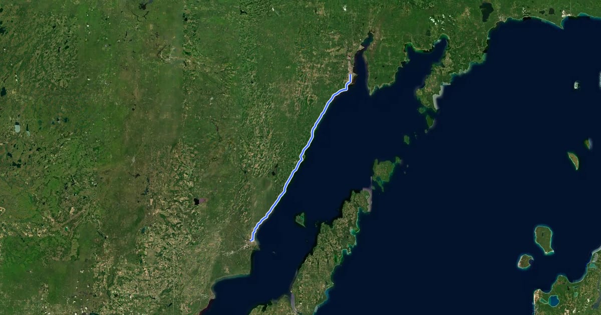 Маршрут 37 (Michigan) на спутниковом снимке