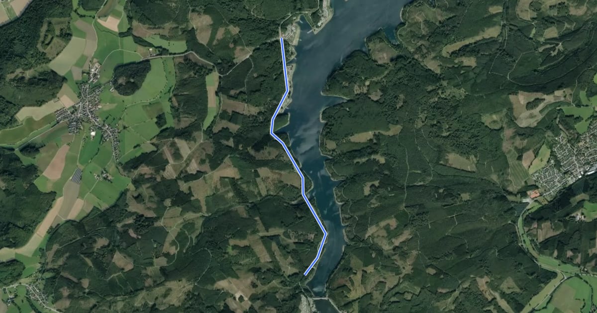 Маршрут (37) Sundern-Sorpesee - (40) Sundern-Amecke на спутниковом снимке