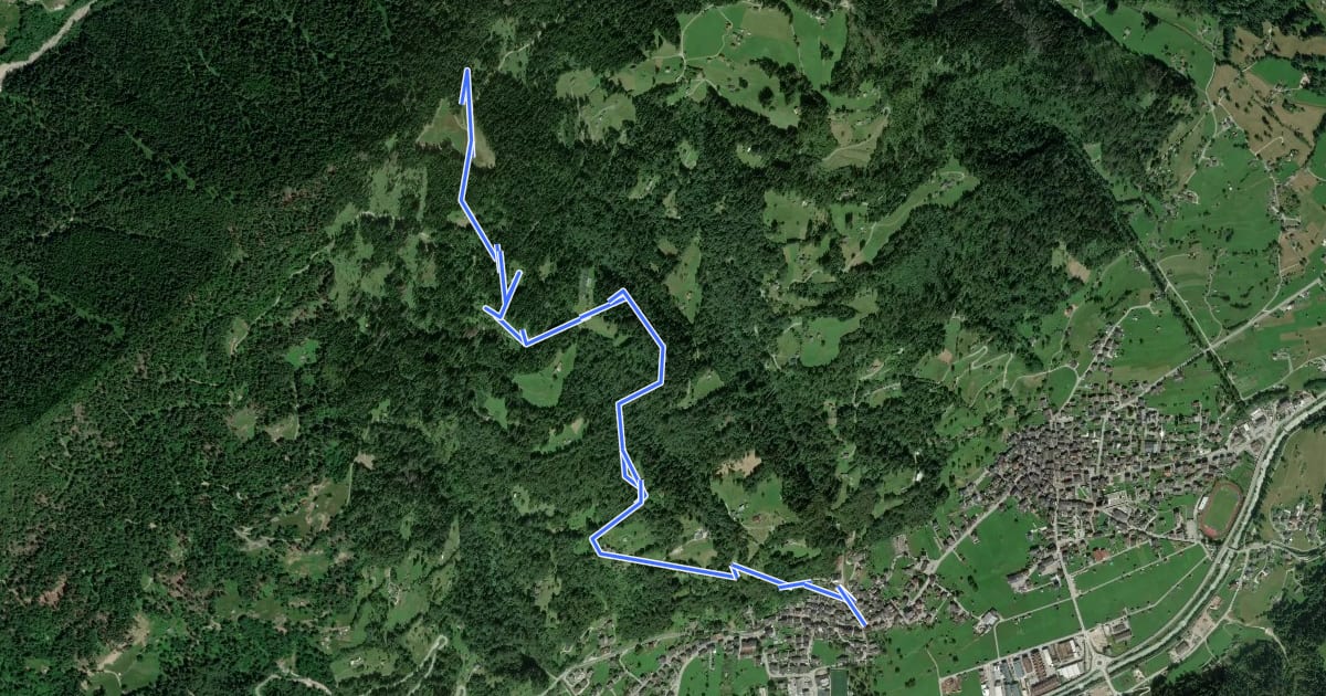 Маршрут 378 на спутниковом снимке