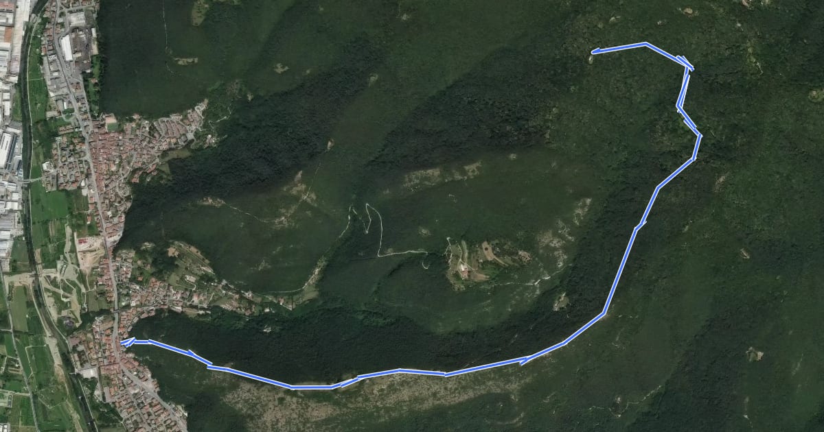 Маршрут 378A на спутниковом снимке