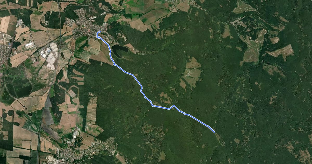 Маршрут 3806 на спутниковом снимке