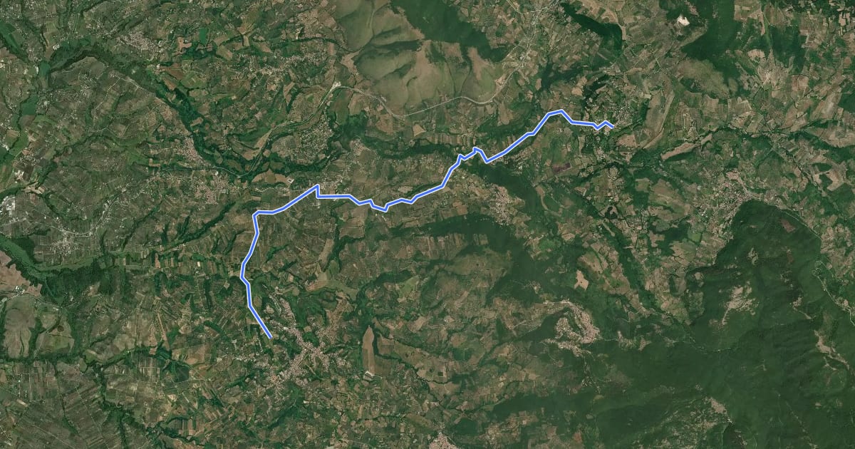 Маршрут 383 на спутниковом снимке