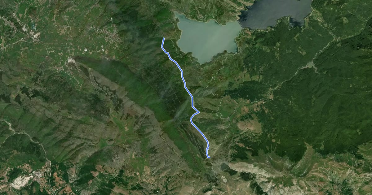 Маршрут 384 на спутниковом снимке