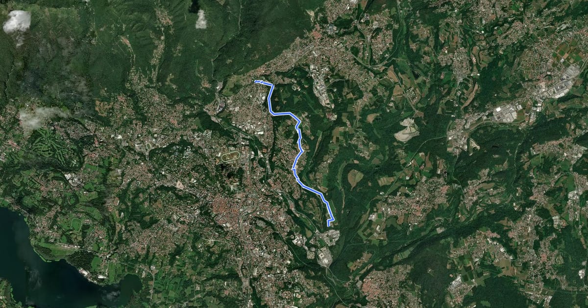 Маршрут 385C на спутниковом снимке