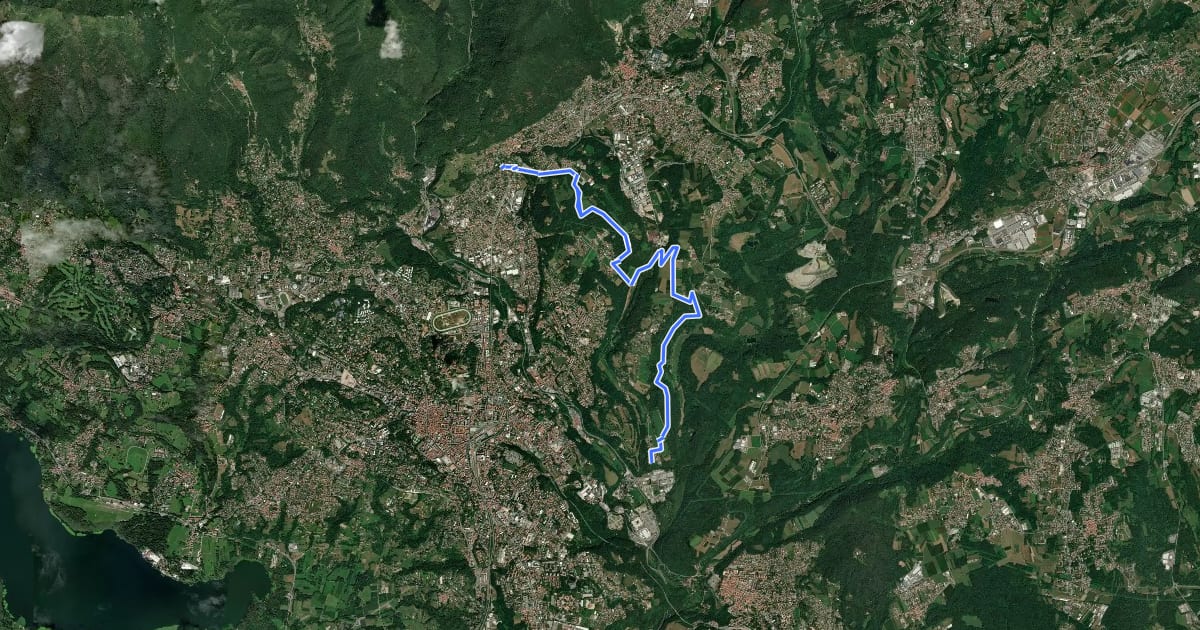 Маршрут 385D на спутниковом снимке
