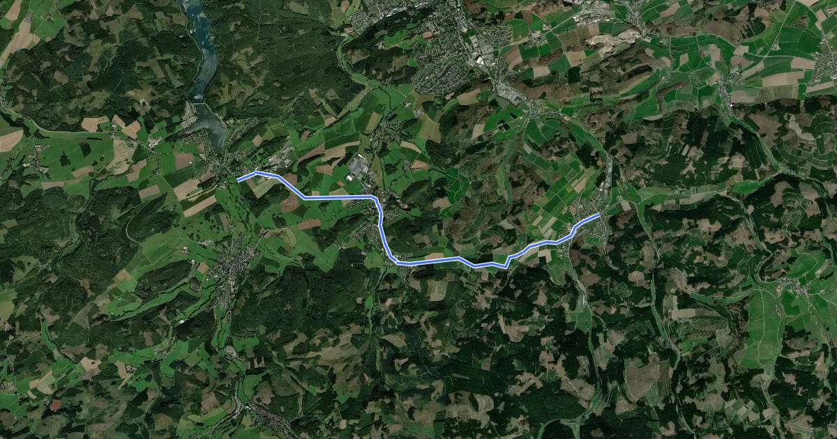 Маршрут (39) Sundern-Amecke - (41) Sundern-Endorf на спутниковом снимке
