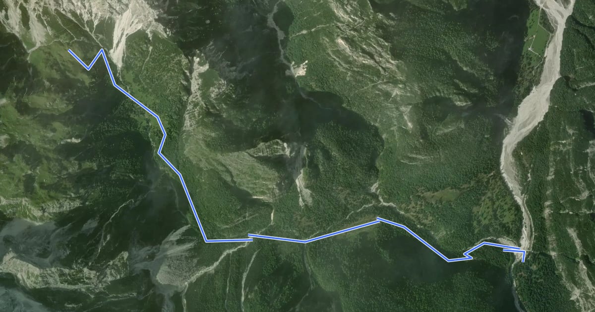 Маршрут 390 на спутниковом снимке