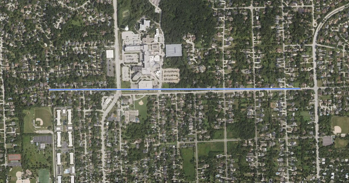 Маршрут 39th Street на спутниковом снимке