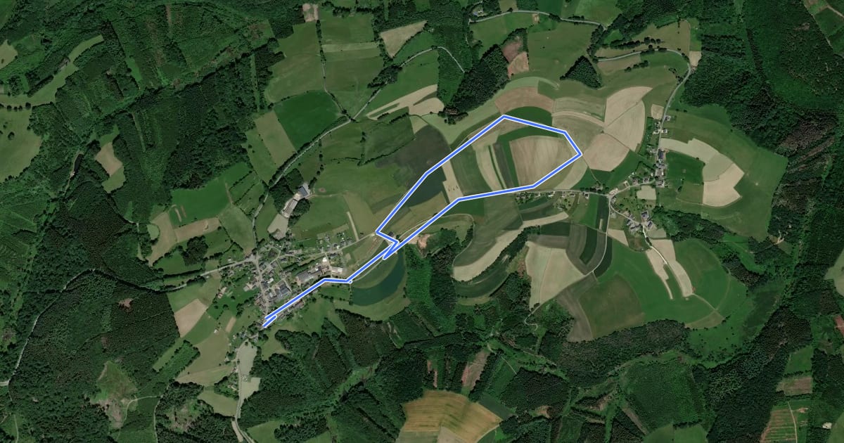 Маршрут 3B. Halleux на спутниковом снимке