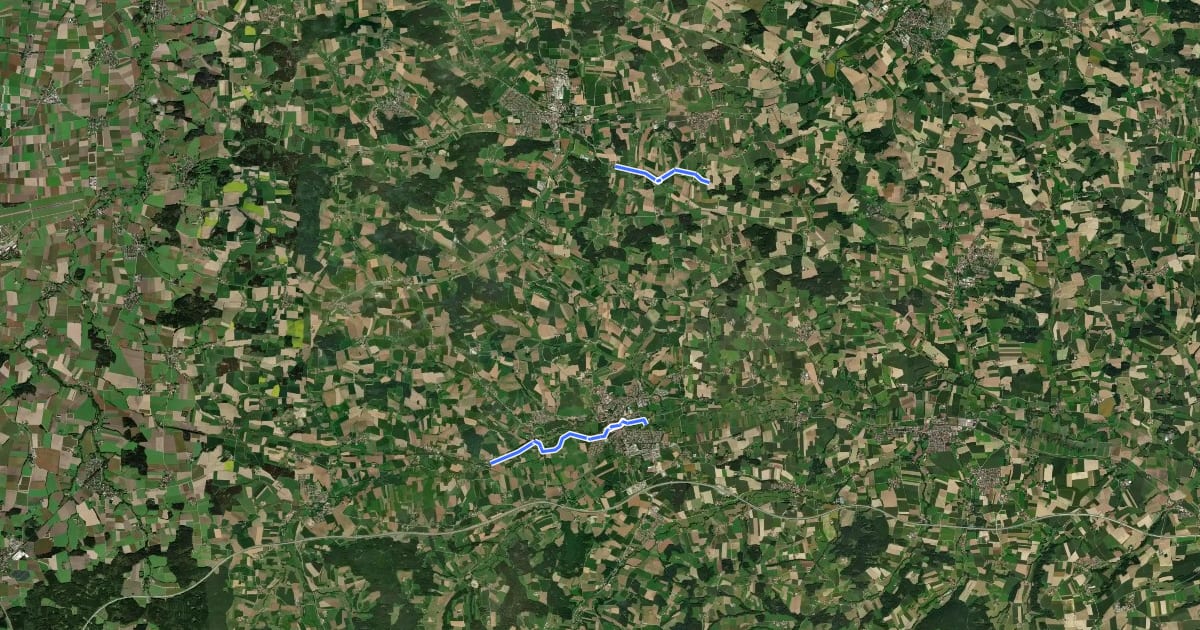 Маршрут 3c Durch den Osten des Landkreises zum Lainer See на спутниковом снимке