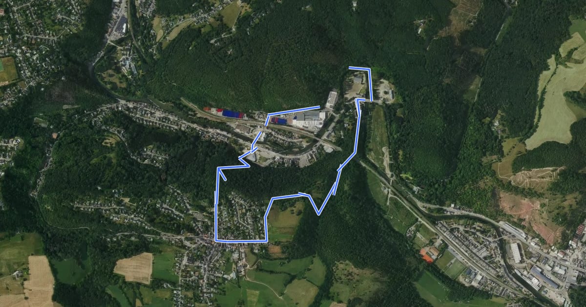 Маршрут 4. Circuit de l'eau на спутниковом снимке