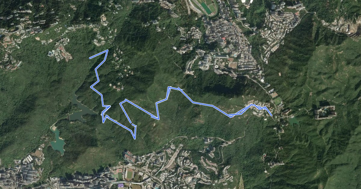 Маршрут 港島徑第4段 Hong Kong Trail Section 4 на спутниковом снимке