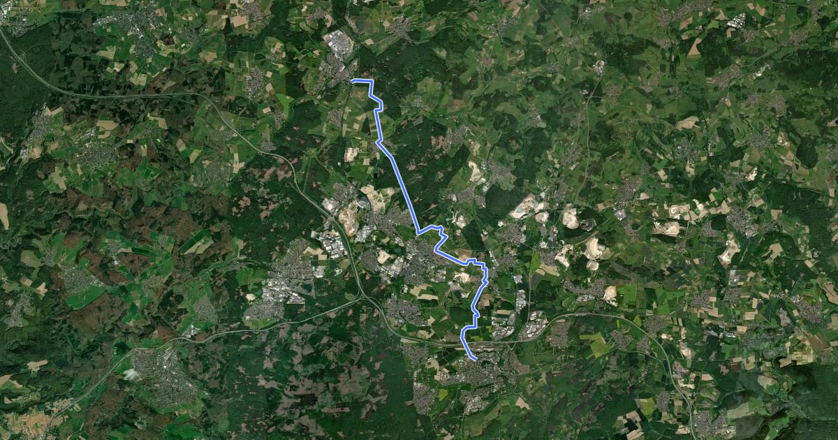 Маршрут [4] HWW Westerwald Etappe 3 (Selters - Montabaur) на спутниковом снимке