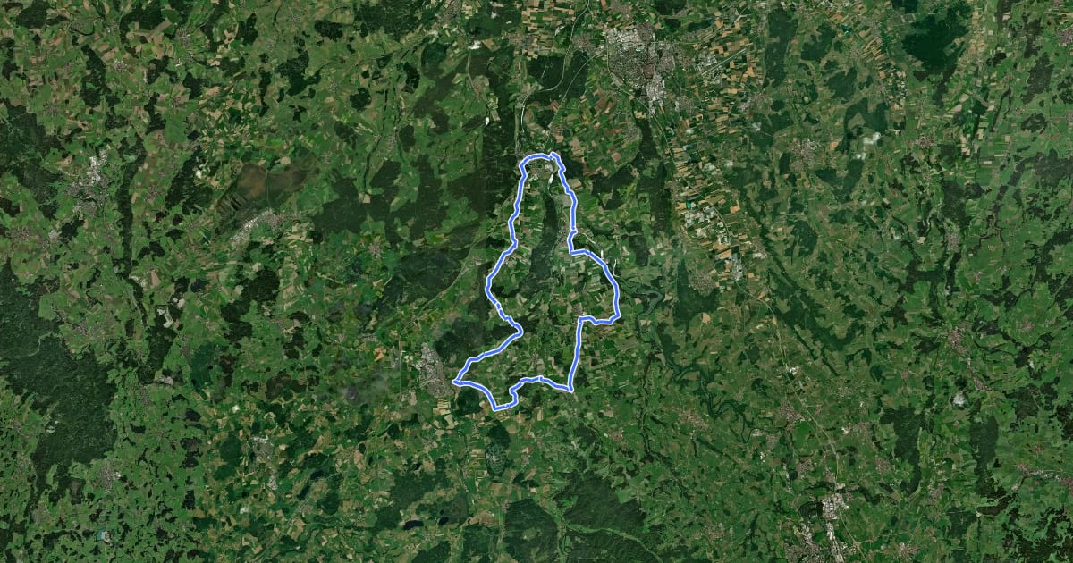 Маршрут 4 - Illerblick RadReiseRegion на спутниковом снимке