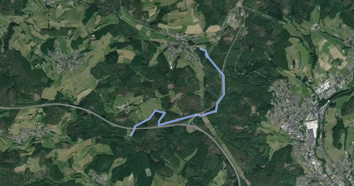 Маршрут (4) Klosterweg на спутниковом снимке