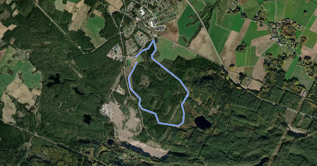 Маршрут 4 km на спутниковом снимке